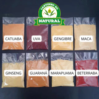Kit Super Energético Natural Pré Treino Beterraba Uva Guaraná Gengibre