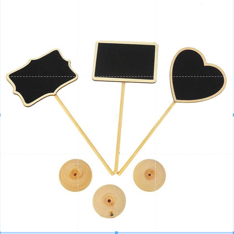 6 mini Lousa Quadro Negro De Pintura MDF- Altura 23cm