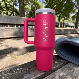 Copo Térmico 1200ml Inox Personalizado com Nome, Símbolo, Logo ou Time | Gravação a Laser | Copo Grande Gelado e Quente