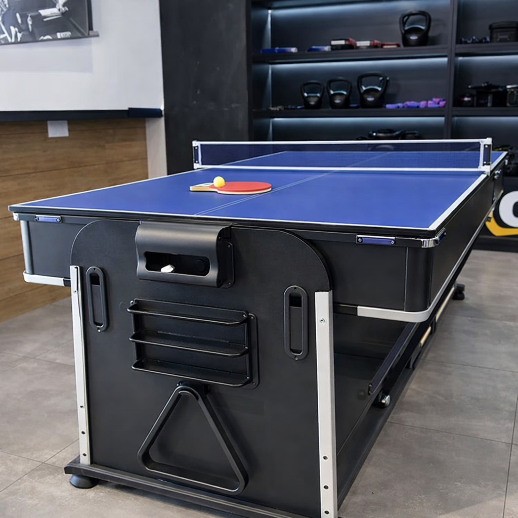 Mesa Multijogos 4 em 1 210cm Completa Air Hockey 220V Sinuca Ping