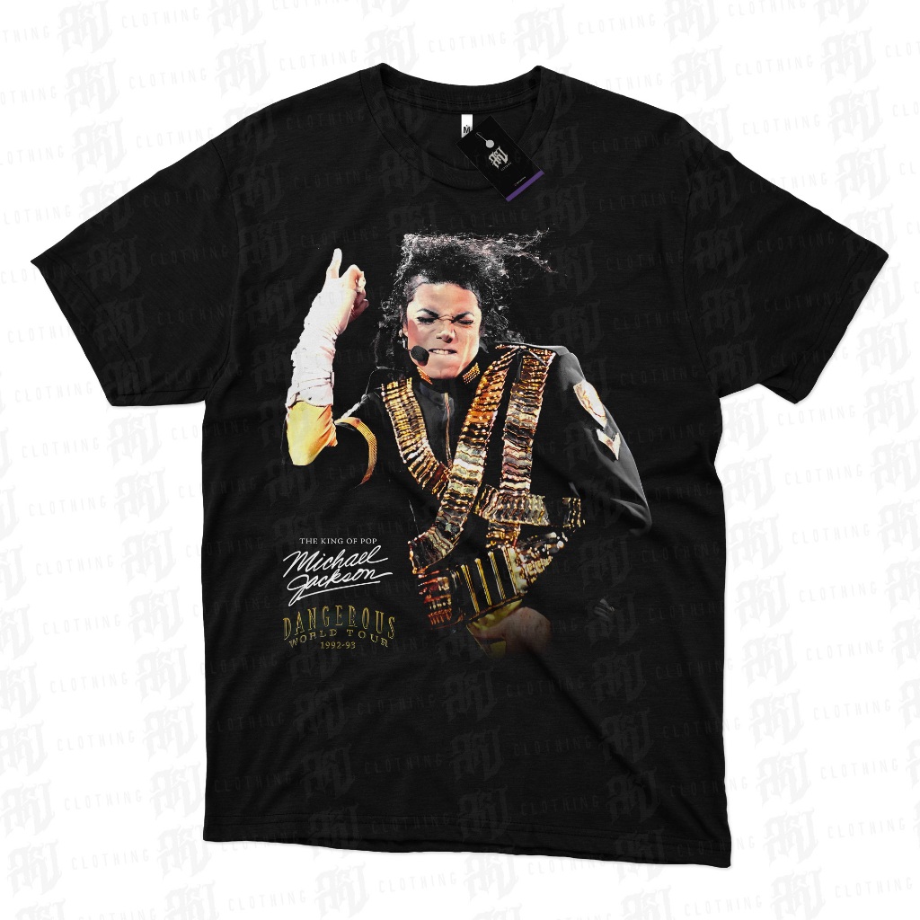Camiseta Michael Jackson Dangerous Tour 1992 100% Algodão DTG