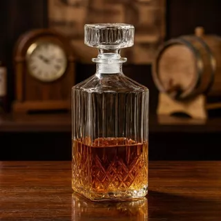 Garrafa Whisky Licoreira de Vidro Retrô Diamond 900ML 🍾 Decorativa Transparente 💎 | Whisky, Licor, Bebidas Vintage 🍷