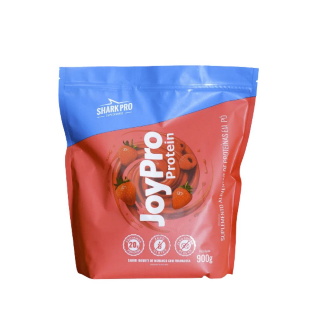 Whey Protein Joypro 900g Morango C/ Framboesa - Shark Pro | Shopee Brasil