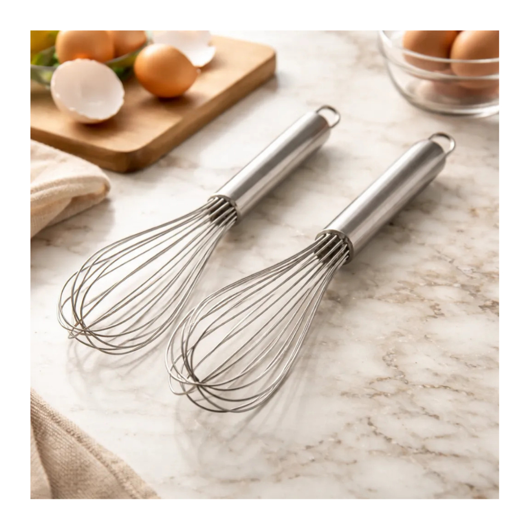 Kit 2 Batedor De Ovos Fouet Inox 30cm Profissional Fuê Clara