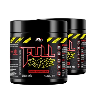 Kit 2x Pre Treino Full Rage (com 3g Creatina + 2g Beta Alanina + 1g Arginina + 400mg Cafeína) - Pro Rage