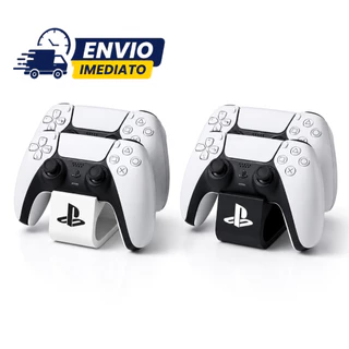Suporte Duplo para Controle PS5 | Base Organizador para 2 Controles + Brinde Chaveiro