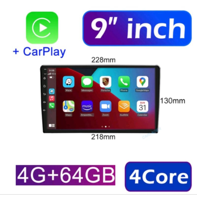 Central multimídia Android 14 2 Din 7 pol 4 / 64 gb 4 core Wifi