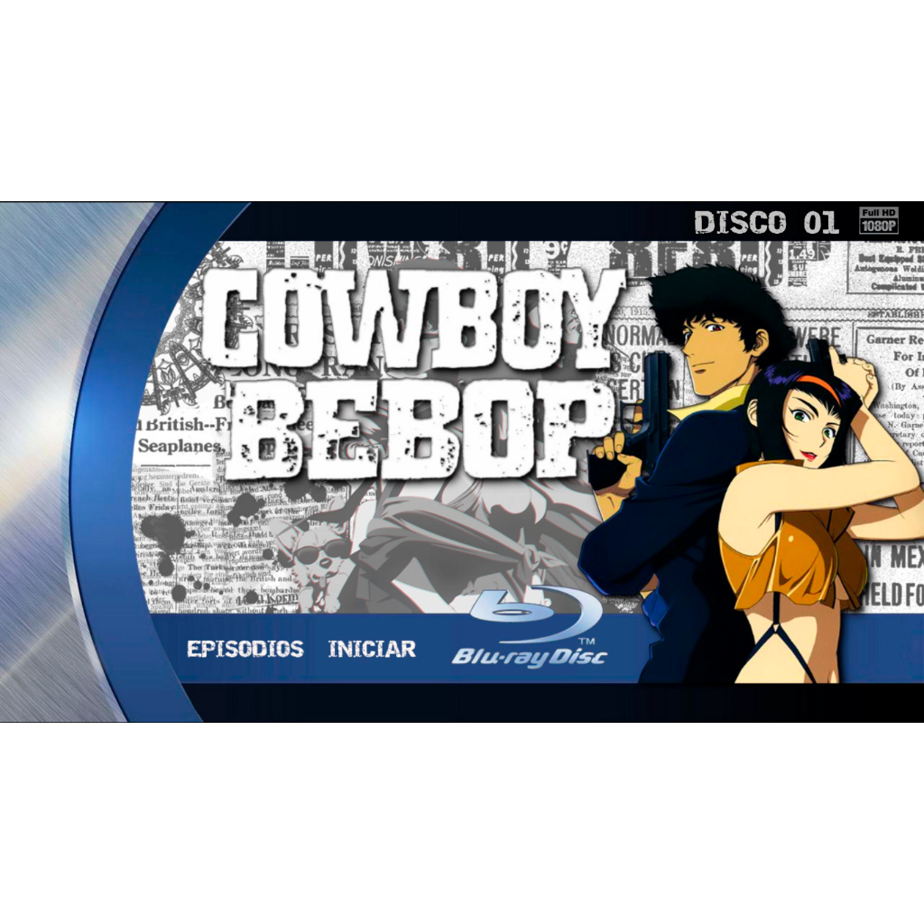 Blu-ray Cowboy Bebop - Série completa dublada com filme em alta