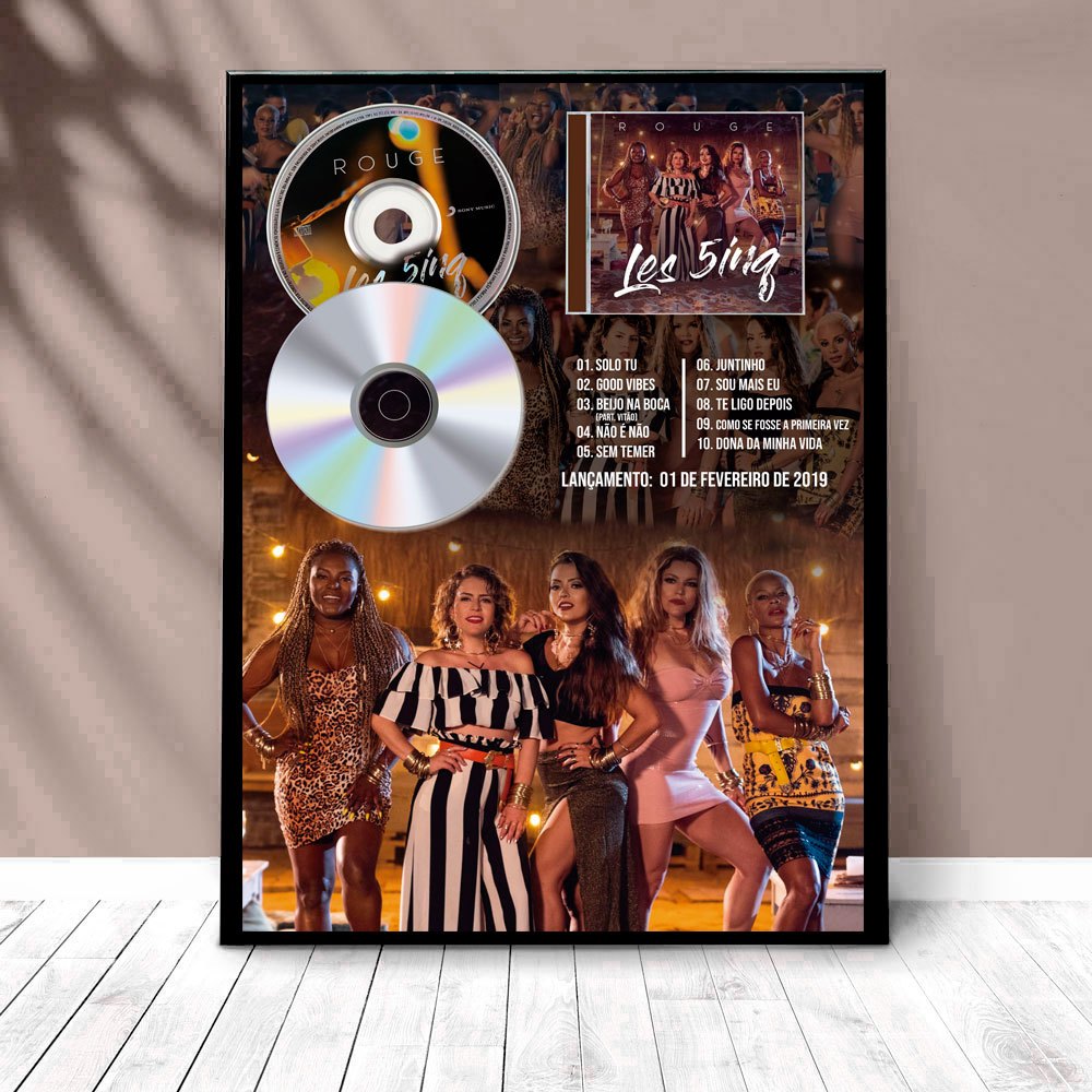 Quadro Rouge Discografia com CD - ilustrativo - 30x42cm A3