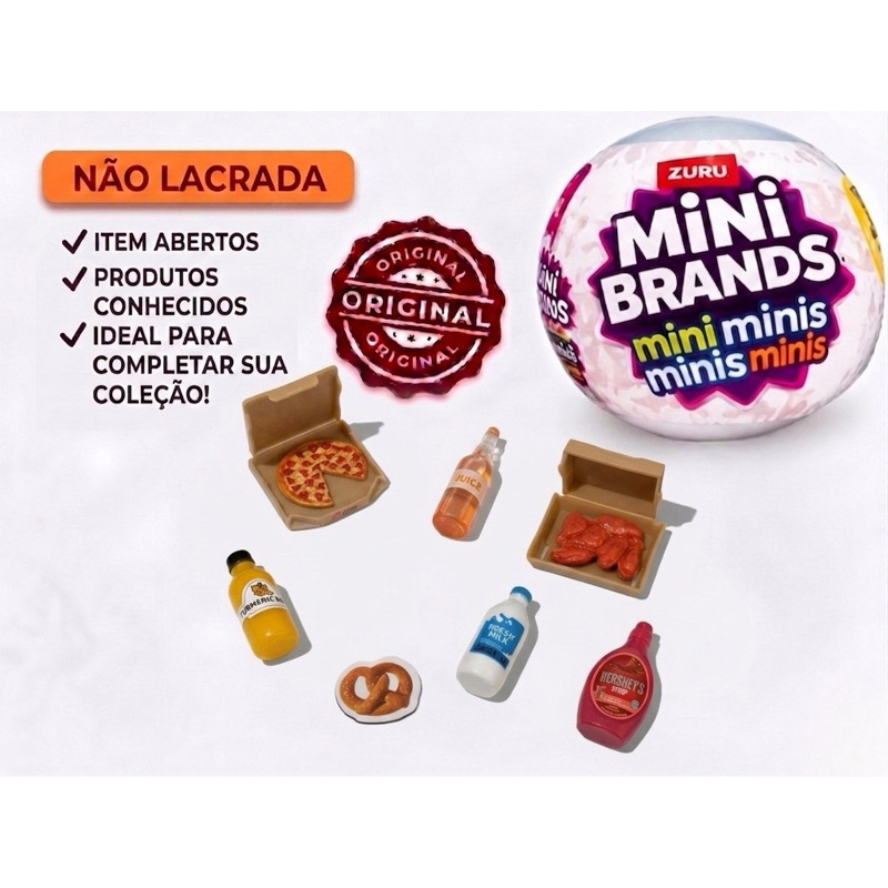Mini Brands Mini Minis 7 Itens Abertos Original Complete Coleção