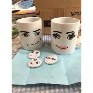 Caneca Porcelana Personalizada Roblox Man Faces Divertidas Gamer Para Presente de Aniversário