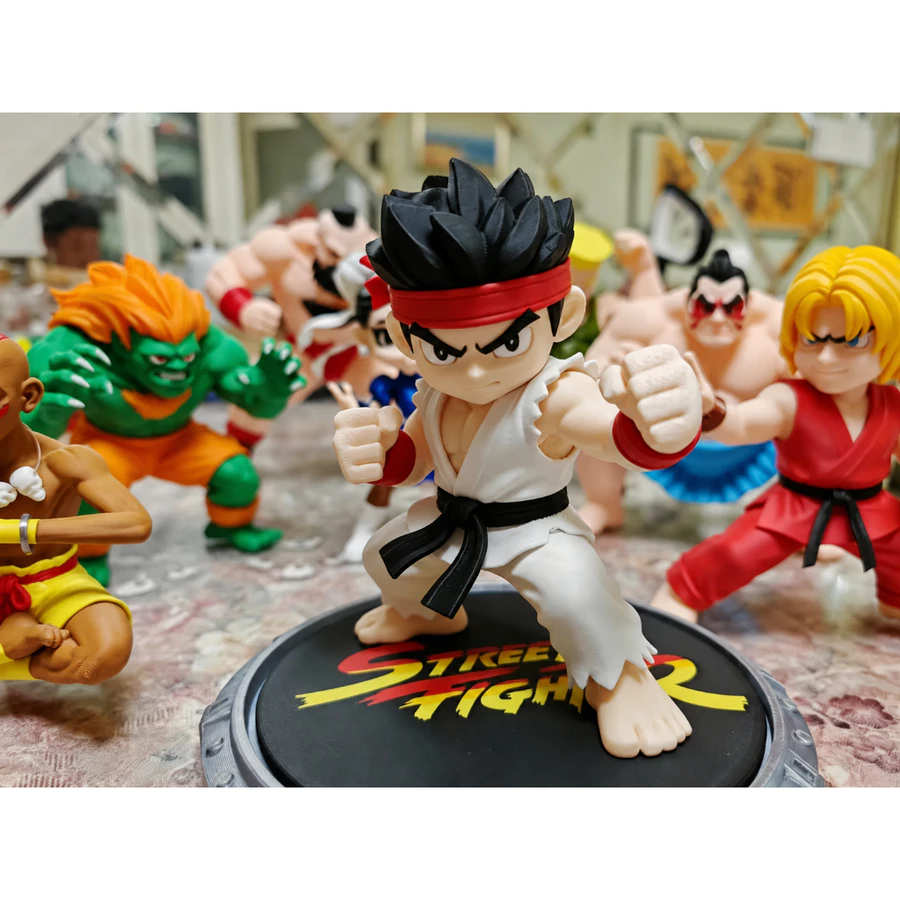 Personagens Street Fighter em Impressão 3D