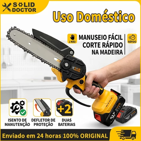 Solid Doctor Serra Elétrica Portátil e Motosserra a Bateria 6 Uso Doméstico e Jardinagem Leve