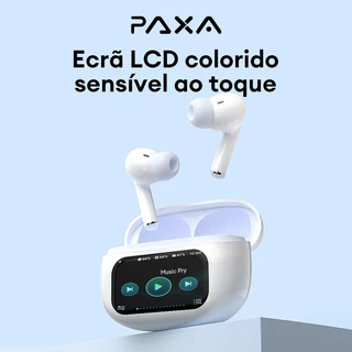 Fones de ouvido Bluetooth PAXA Ai Friend Pro Tela Touch LCD Bluetooth 5.4 Baixa Latência com Redução de Ruído
