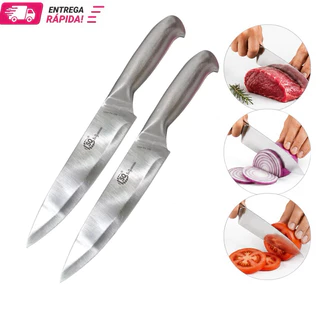 2 ou 1 Peça de Faca nº7 Profissional Inteiriço Aço Inox Faca para Churrasco Açougue Cozinha