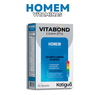 Vitabond Completo Homem Vitaminas de A a Z Alto Teor de Vitamina D3 60Cápsulas