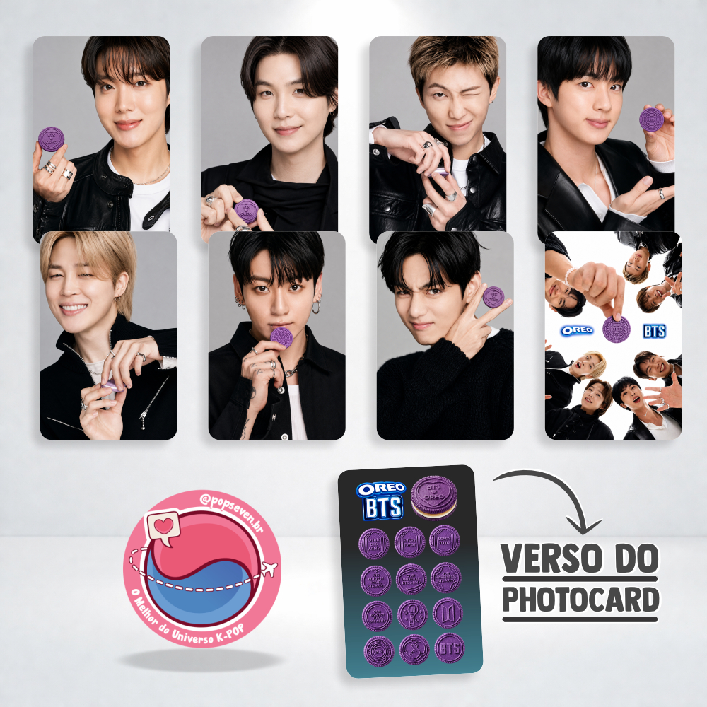Photocards BTS OT7 | Arirang | Pack com 8 Cards | Fanmade Premium
