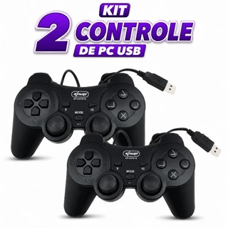 Controle Para PC USB Com Fio Analógico Compatível Windows - Plug and Play