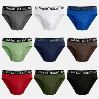 Kit 10 Cuecas Slip Algodão Masculino Adulto Original Basic Atacado