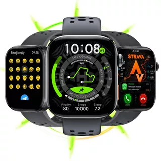 Smartwatch Haylou Watch Hyper GPS L1 L5 Strava Responde WhatsApp 5ATM Mapas Offline 170+ Esportes Tela 1,97