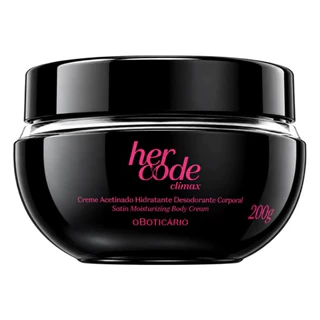Her Code Clímax - Creme Aveludado Hidratante Desodorante Corporal 200g
