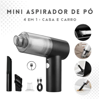 Mini Aspirador de Pó 4 em 1 Sem Fio com Soprador Multifuncional Recarregável TX2119-C06