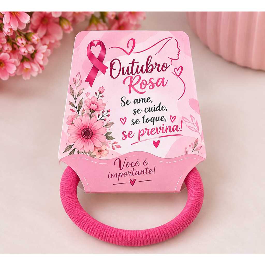 Tag com Xuxinhas para cabelo Outubro Rosa mimo cliente | Shopee Brasil