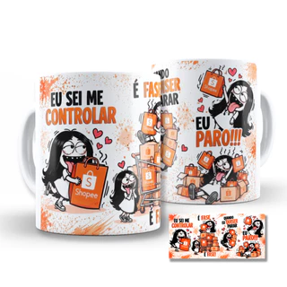 Caneca Compras Online Shopee ML TT Eu Sei Me Controlar