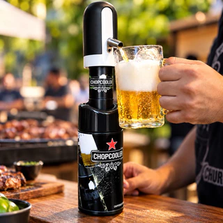 Chopeira Elétrica Portátil Recarregável Sua Cerveja vira Chopp