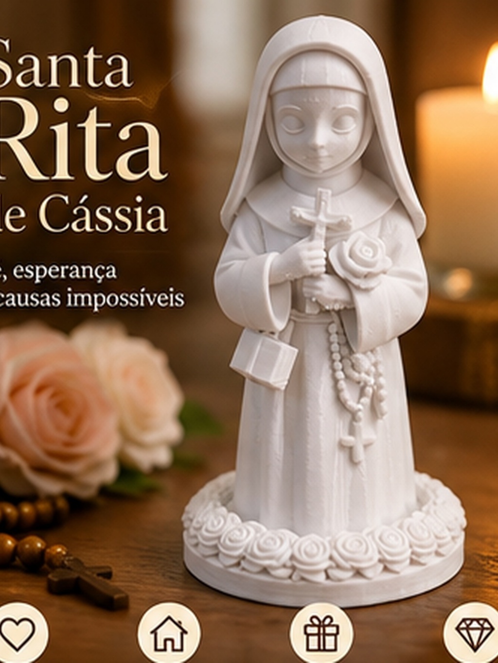 Kit 2 Imagens Santa Rita de Cássia