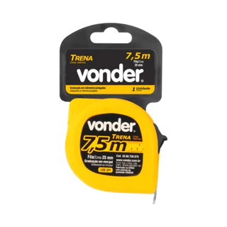 Trena de aço 7,5 m x 25 mm VONDER