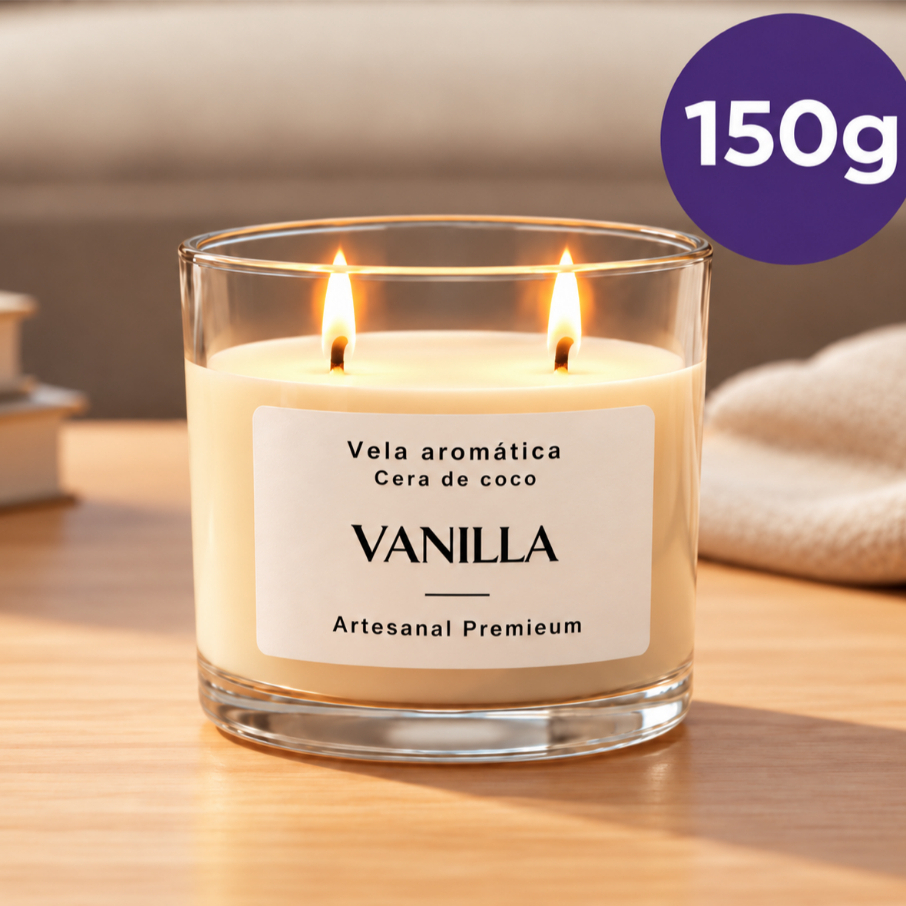 Vela aromática artesanal premium