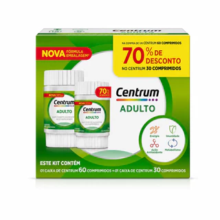 Kit Centrum Adulto 60 Comprimidos + 30 Comprimidos