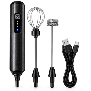 Mixer Elétrico Misturador De Bebidas Portátil Recarregável 2 Em 1