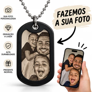 Colar + Chaveiro Personalizado com Foto, Frases,Simbolos, aço inoxidavel