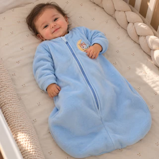 Saco de Dormir Bebê Plush Macio e Quentinho com Zíper