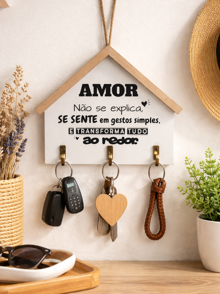 Porta Chaves de Parede Moderno em MDF | Shopee Brasil