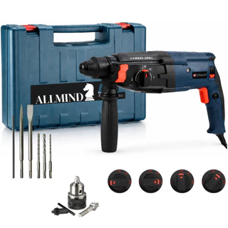 Martelete Rotativo Furadeira Martelo Rompedor de Impacto 1200w 12 peças com maleta em Oferta na Shopee