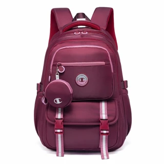 Mochila Vinho Feminina Champion Reforçada Juvenil Bolsos Espaçosa Original em Oferta na Shopee