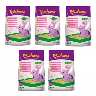 Kit 05 Unidades Areia Biodegradável Bichano Para Gatos Grãos Finos 20kg Milho e Mandioca Manada em Oferta na Shopee