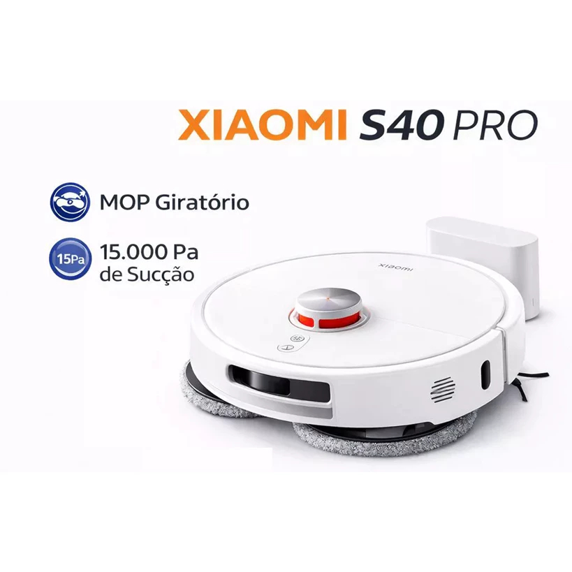 Robô Aspirador XIAOMI S40 PRO | Aspira & Passa Pano Com Mapeamento | 15 ...