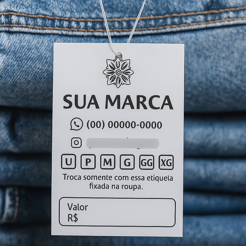 Etiquetas Tag Personalizadas para Roupas Pijamas Confecções Com Marca e ...