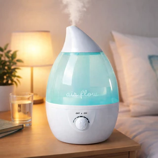 Umidificador de Ar 3L Ultrassônico Silencioso Difusor Aromas Luminária e LED Colorido Verde Portátil