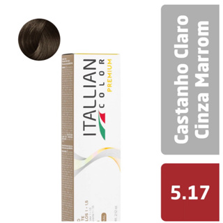 COLORAÇÃO ITALLIAN COLOR PREMIUM 60G CASTANHO CLARO CINZA MARROM 5.17