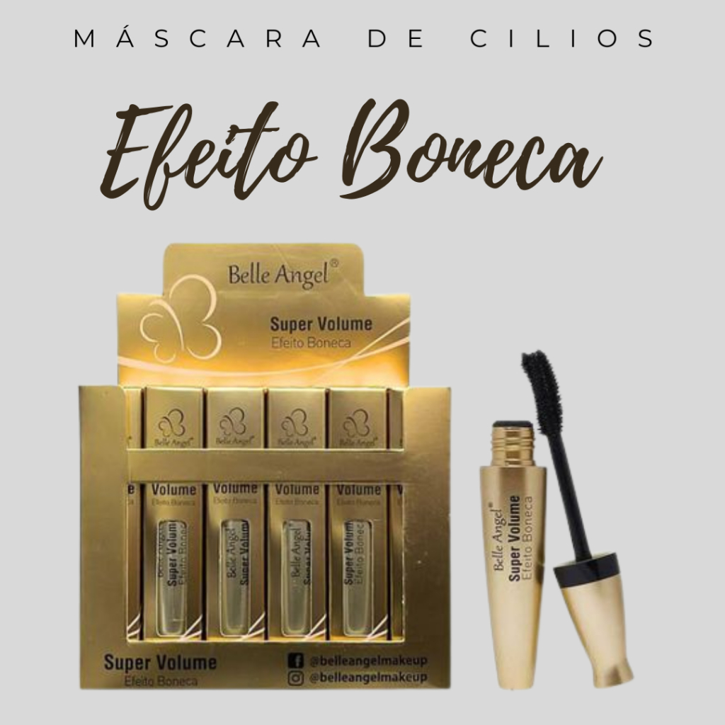 Rímel Máscara de Cílios Super Volume Efeito Boneca Belle Angel – Volume ...
