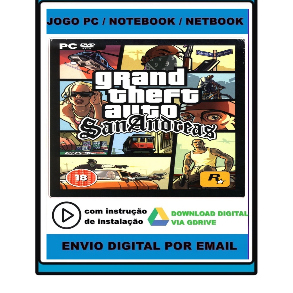GTA San Andreas Clássico - Pc | Shopee Brasil