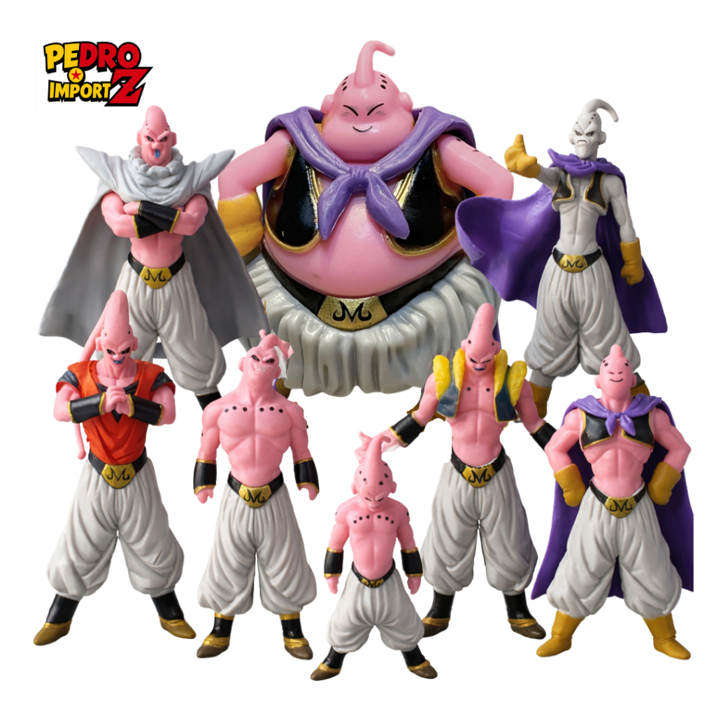 Kit 8 Bonecos Majin Boo Dragon Ball Z Goku Vegeta Action Figures ...