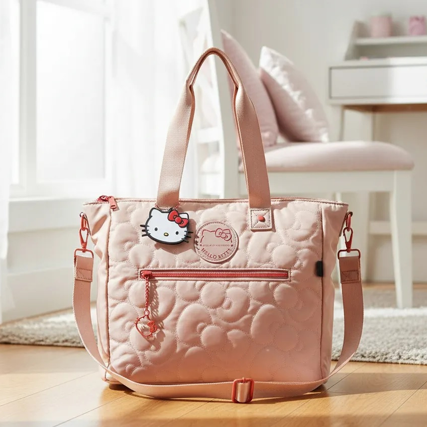 Bolsa Hello Kitty Semax Grande Duas Alças Chaveiro HK26021