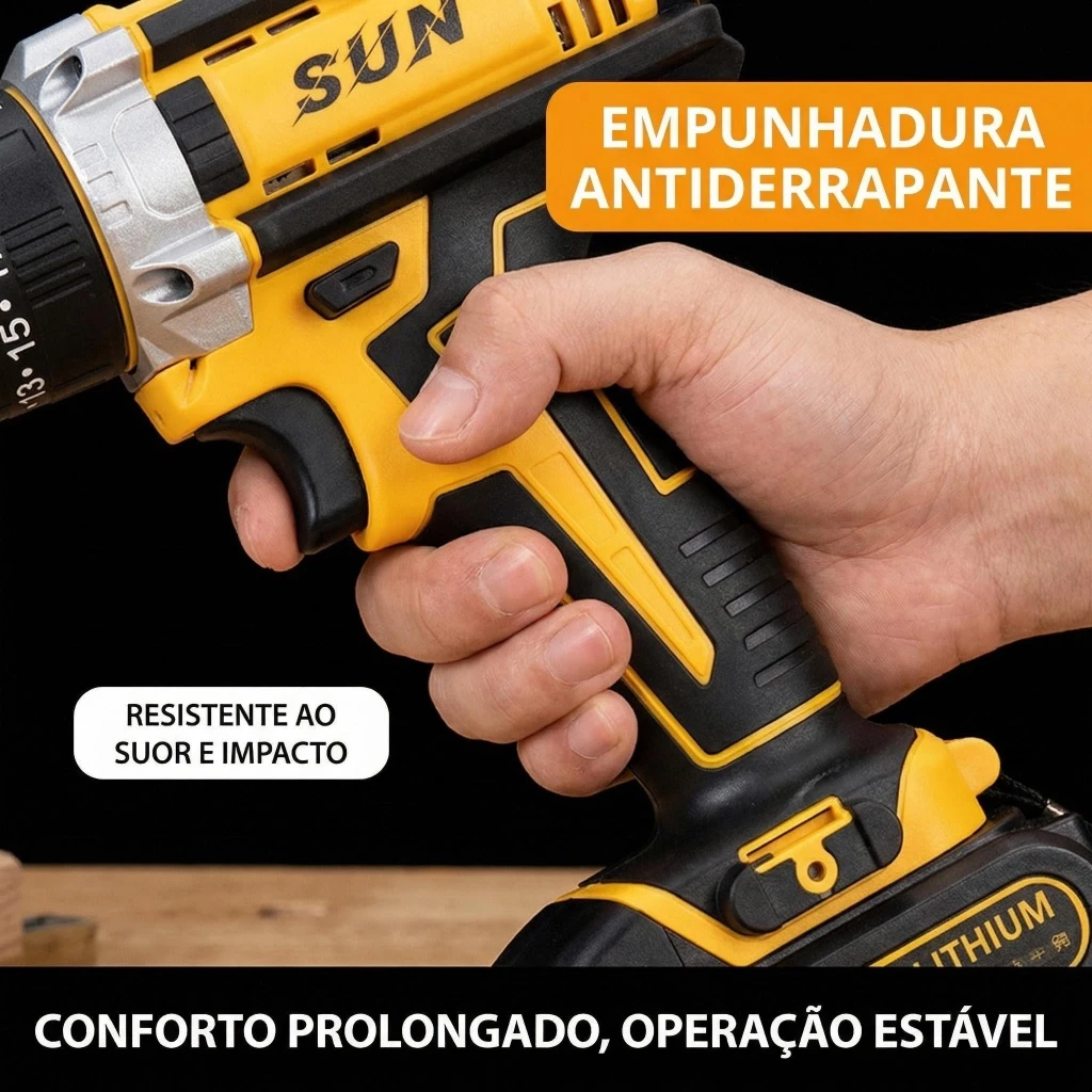 Parafusadeira Furadeira  48V 1/2 Bateria  3 funções de Elétrica Sem Fio Impacto Completo Acessórios