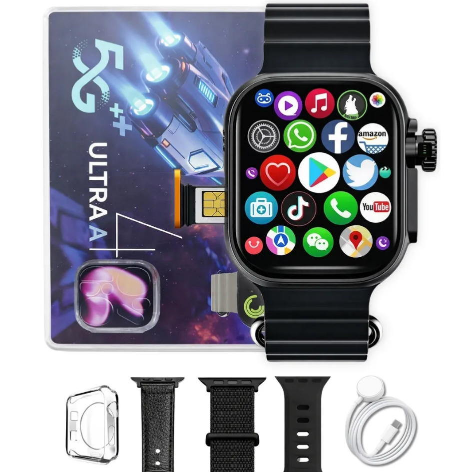 Smartwatch 5g Chip Ultra 4 AI Chip 49mm 16gb com camera Microwear 4 ...